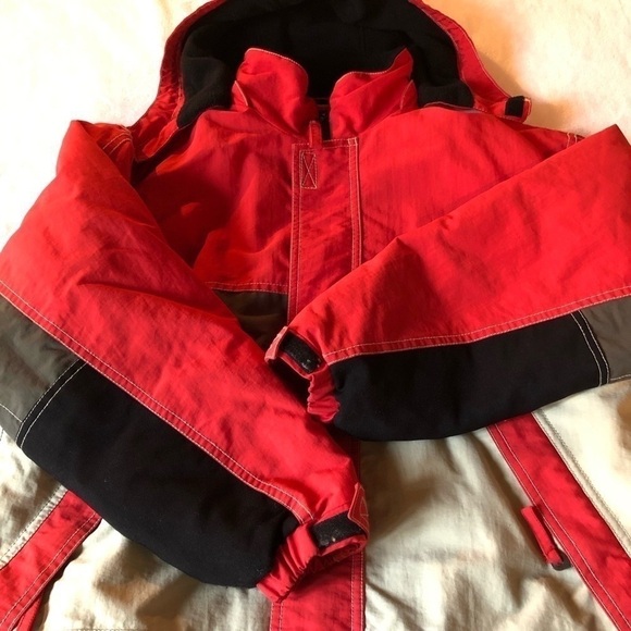 Vintage Elho Carving Winter Ski Snowboard Jacket Colorblock Red Tan Size XL - Picture 7 of 15